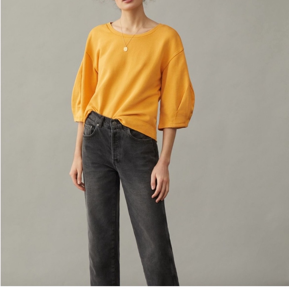 Anthropologie Kris Pleated Sweatshirt